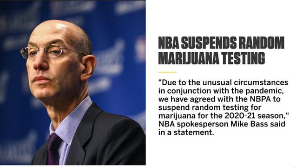 湖人vs火箭录像NBA宣布新赛季不对大麻随机抽检图